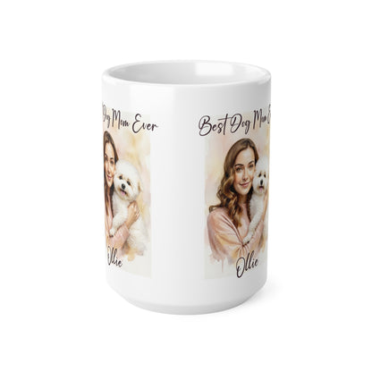 Personalized Dog Mom Mug, Custom Photo Gift, Best Dog Mom Ever Mug, Dog Lover Present, Gift for Her, Custom Name Mug, Pet Owner Gift