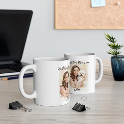 Personalized Dog Mom Mug, Custom Photo Gift, Best Dog Mom Ever Mug, Dog Lover Present, Gift for Her, Custom Name Mug, Pet Owner Gift