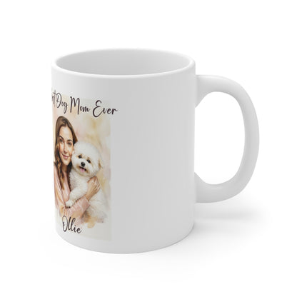 Personalized Dog Mom Mug, Custom Photo Gift, Best Dog Mom Ever Mug, Dog Lover Present, Gift for Her, Custom Name Mug, Pet Owner Gift