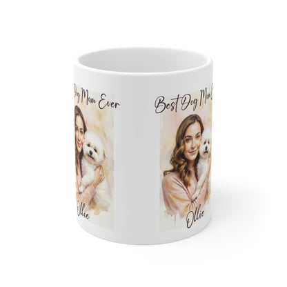 Personalized Dog Mom Mug, Custom Photo Gift, Best Dog Mom Ever Mug, Dog Lover Present, Gift for Her, Custom Name Mug, Pet Owner Gift