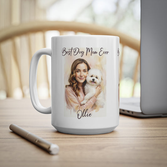 Personalized Dog Mom Mug, Custom Photo Gift, Best Dog Mom Ever Mug, Dog Lover Present, Gift for Her, Custom Name Mug, Pet Owner Gift