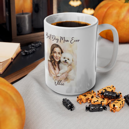 Personalized Dog Mom Mug, Custom Photo Gift, Best Dog Mom Ever Mug, Dog Lover Present, Gift for Her, Custom Name Mug, Pet Owner Gift