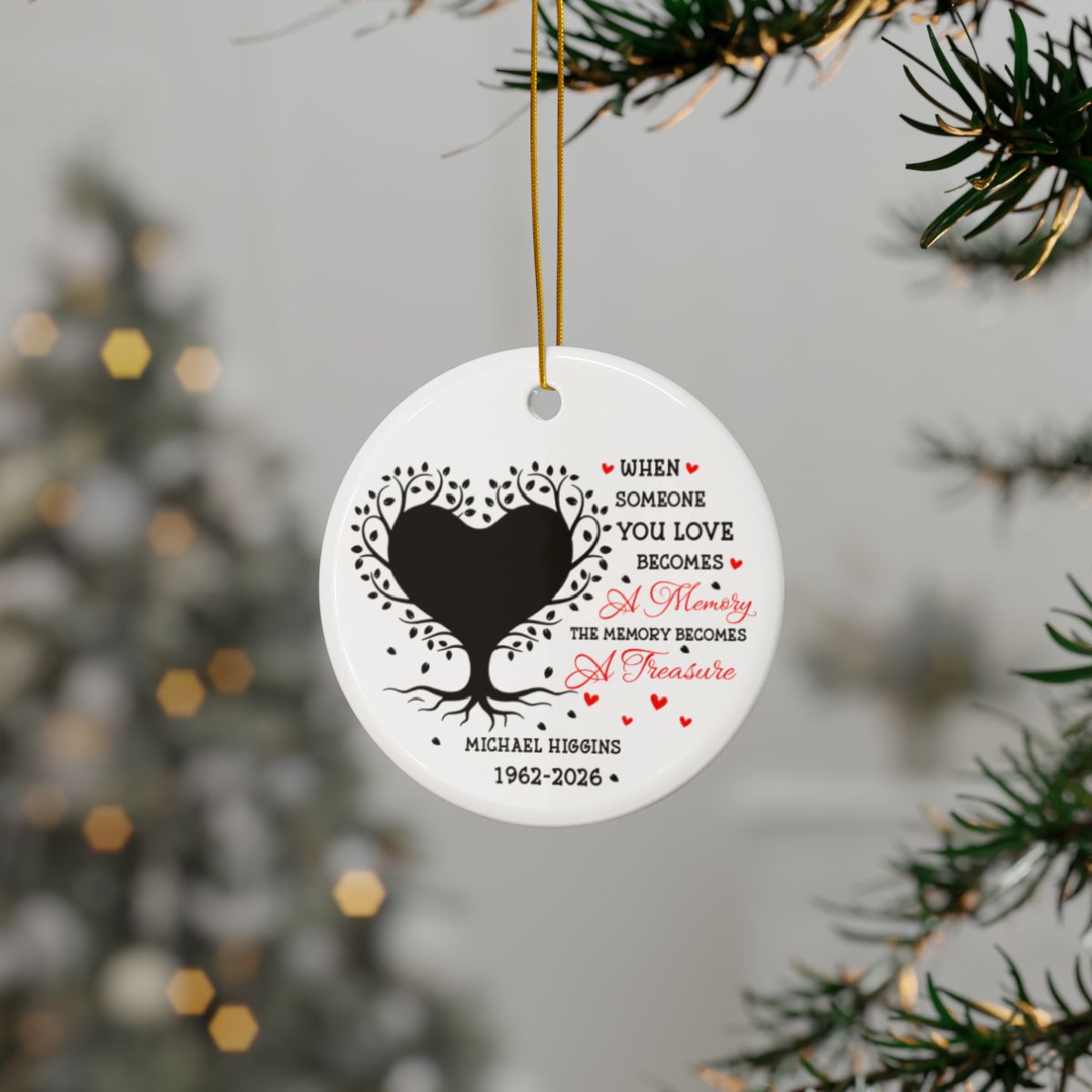 Remembrance Ornament – Personalized Photo Memorial Keepsake