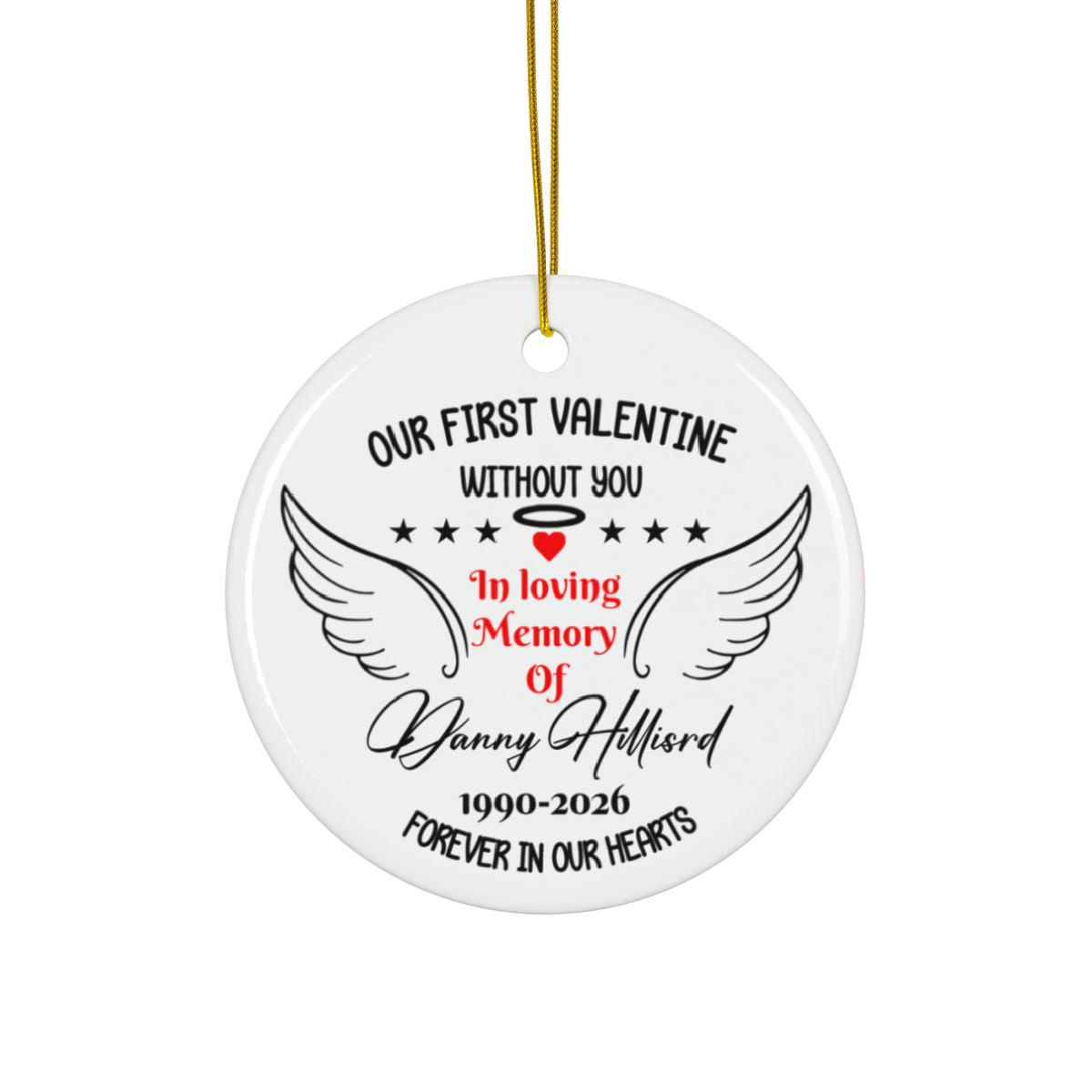 In Memory Of Ornament – Personalized Memorial Keepsake Ornament