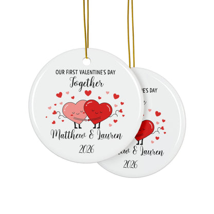 Personalized Ceramic Ornament – Custom Valentine’s Day Love Keepsake