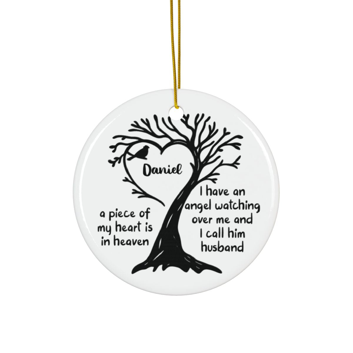 In Memory of Husband Ornament – Personalized Memorial Keepsake