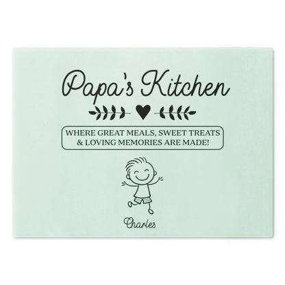 Personalized Papa’s Kitchen Acrylic Plaque – Custom Kids Names Kitchen Sign Gift for Dad