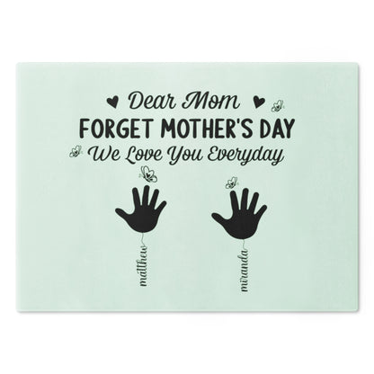Personalized Forget Mother’s Day Acrylic Plaque – Custom Kids Names Gift for Mom, We Love You Everyday Sign