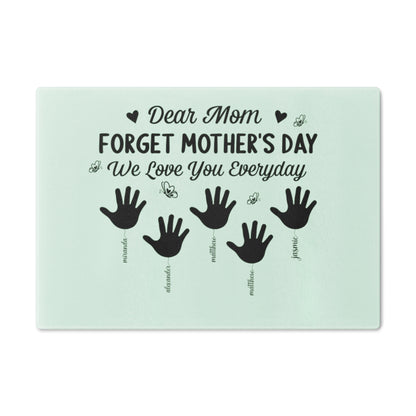 Personalized Forget Mother’s Day Acrylic Plaque – Custom Kids Names Gift for Mom, We Love You Everyday Sign