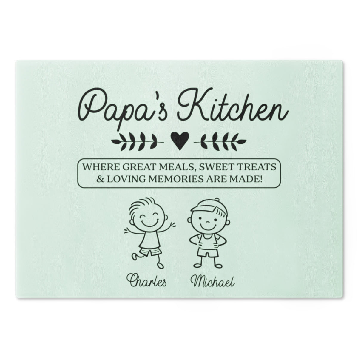 Personalized Papa’s Kitchen Acrylic Plaque
