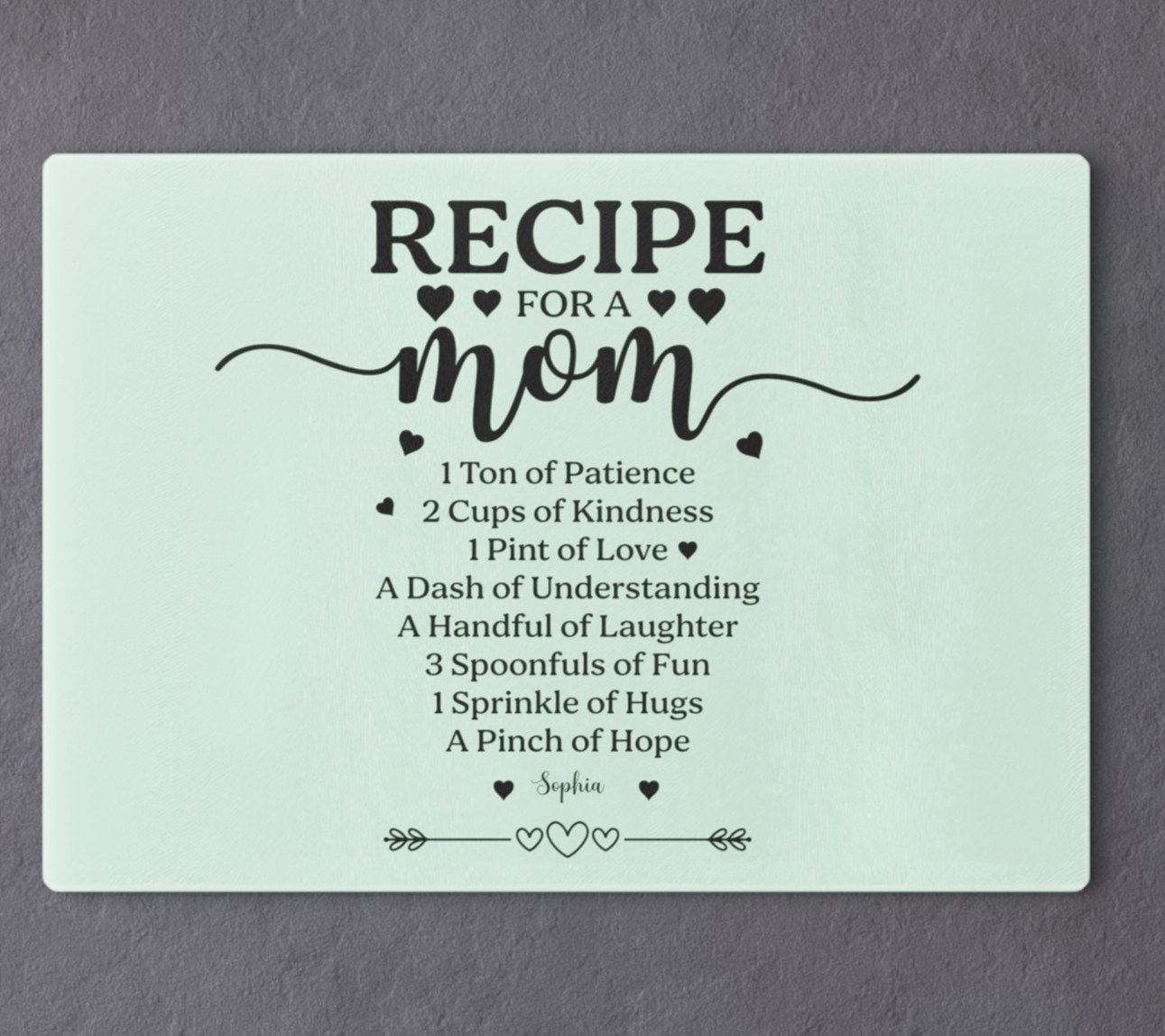 Personalized Recipe for a Mom Acrylic Plaque – Custom Children Names Gift for Mother’s Day Keepsake