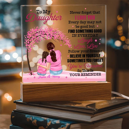 Personalized Mommy & Daughter Acrylic Plaque – Custom Names