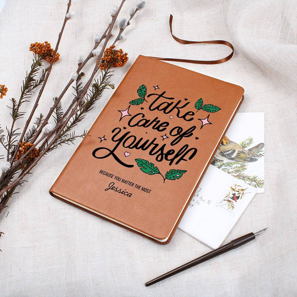 Personalized Leather Journal for Self-Care and Healing