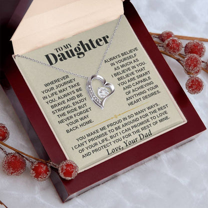 Forever Love Necklace for Daughter – with Personalized Message Card