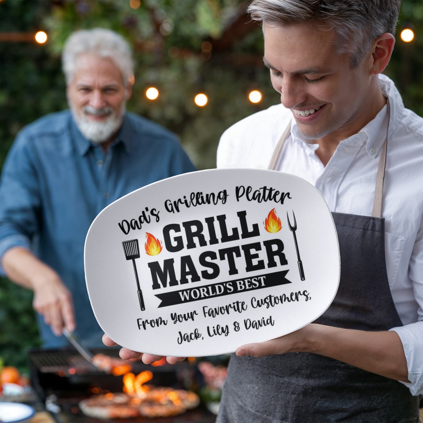 Personalized Grill Master Platter for Dad – Father’s Day BBQ Gift