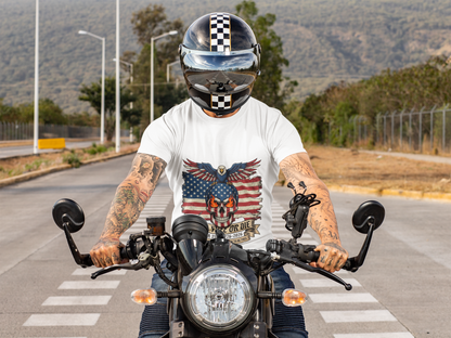 "Live Free or Die" USA 250 T-Shirt – Semiquincentennial 1776-2026 | Patriotic Eagle Skull Shirt | 4th of July Shirt for Men | America 250th Birthday Tee | Born to Be Free