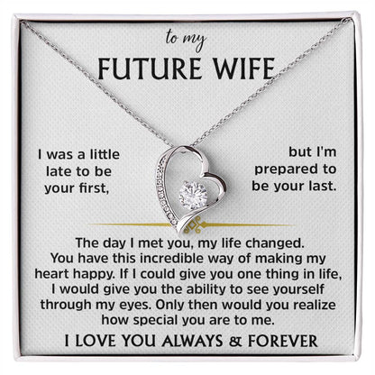 Forever Love Necklace for Future Wife – Heartfelt Keepsake with Elegant Gift Box
