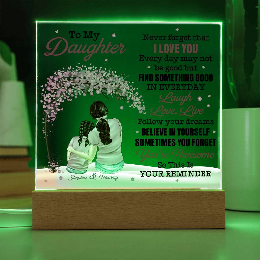 Personalized Mommy & Daughter Acrylic Plaque – Custom Names