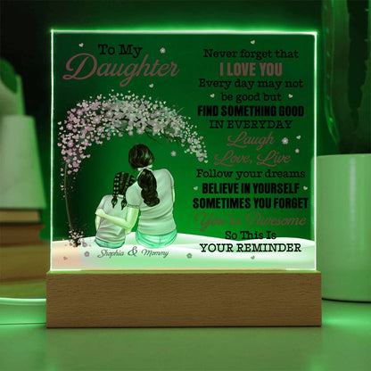 Personalized Mommy & Daughter Acrylic Plaque – Custom Names