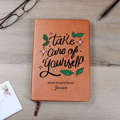 Personalized Leather Journal for Self-Care and Healing