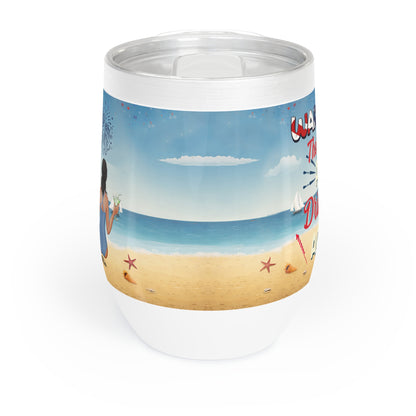 Beach Scene Insulated Tumbler – Summer Ocean Travel Mug | Tropical Vacation Coffee Cup with Lid