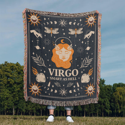 Zodiac Woven Blanket – Personalized Astrology Throw for Signs