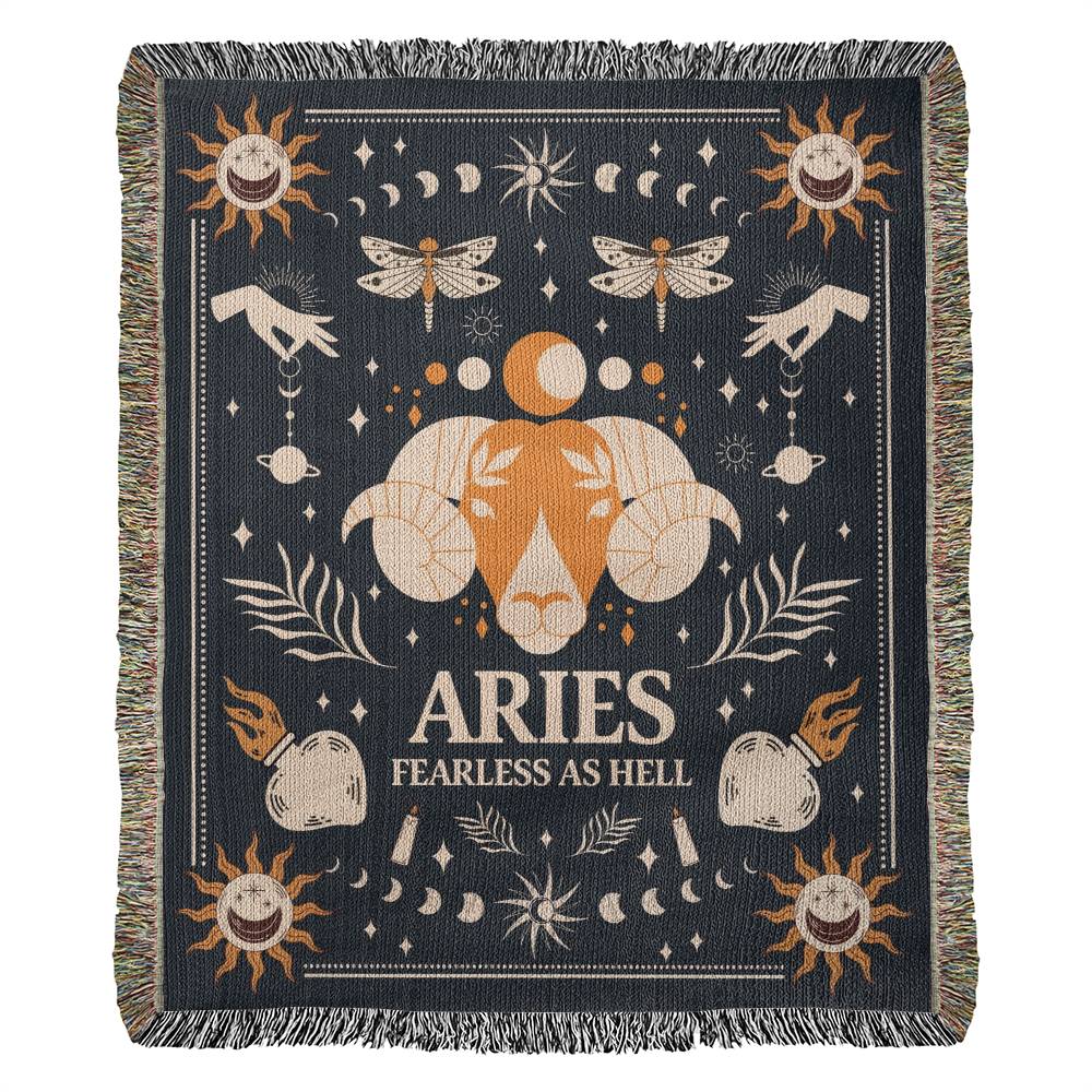 Zodiac Woven Blanket – Personalized Astrology Throw for Signs