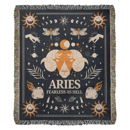 Zodiac Woven Blanket – Personalized Astrology Throw for Signs