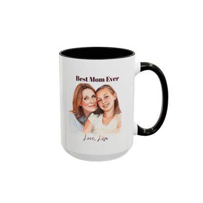 Personalized Custom Mug, Best Mom Ever Gift, Mother's Day Coffee Cup, Photo Mug, Personalized Gift for Mom, Custom Message Mug