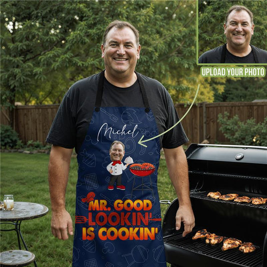Custom Photo Mr. Good Lookin' Is Cookin' - Personalize
