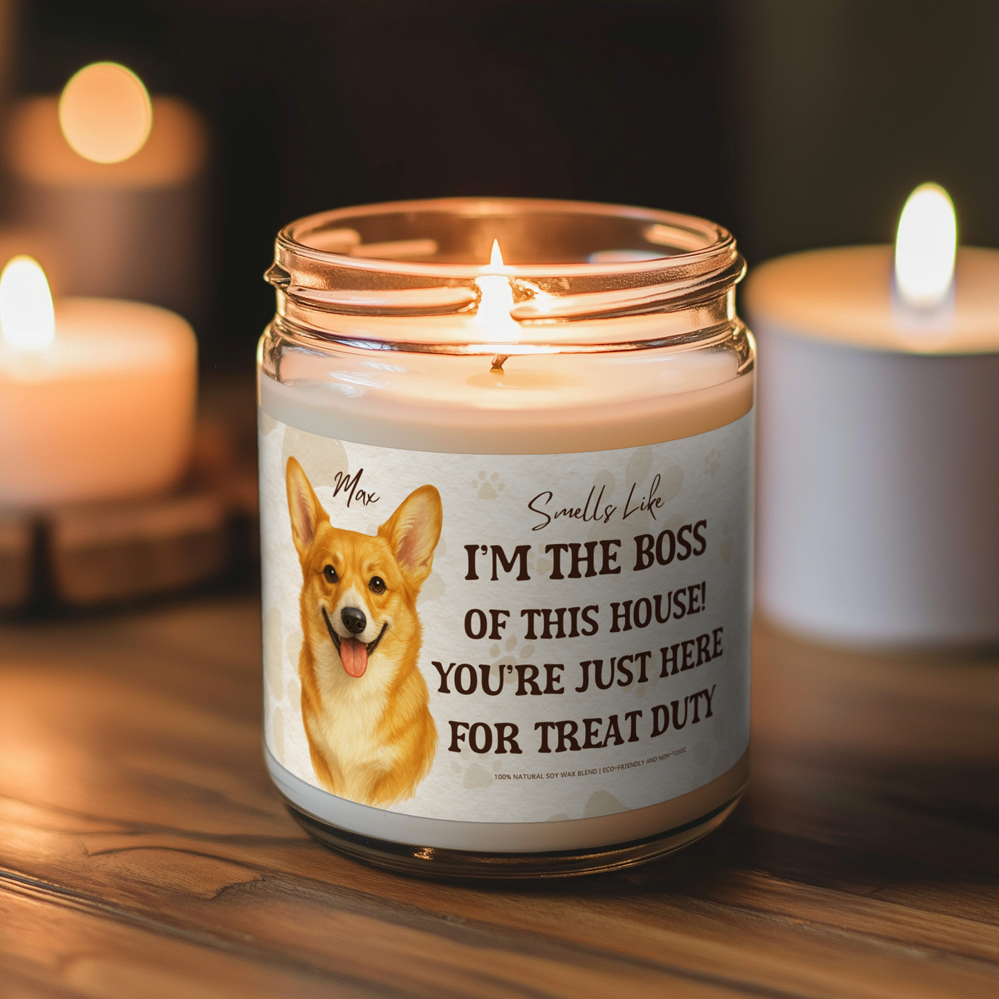 Personalized Scented Soy Candle, 9oz - Eco-Friendly Gift