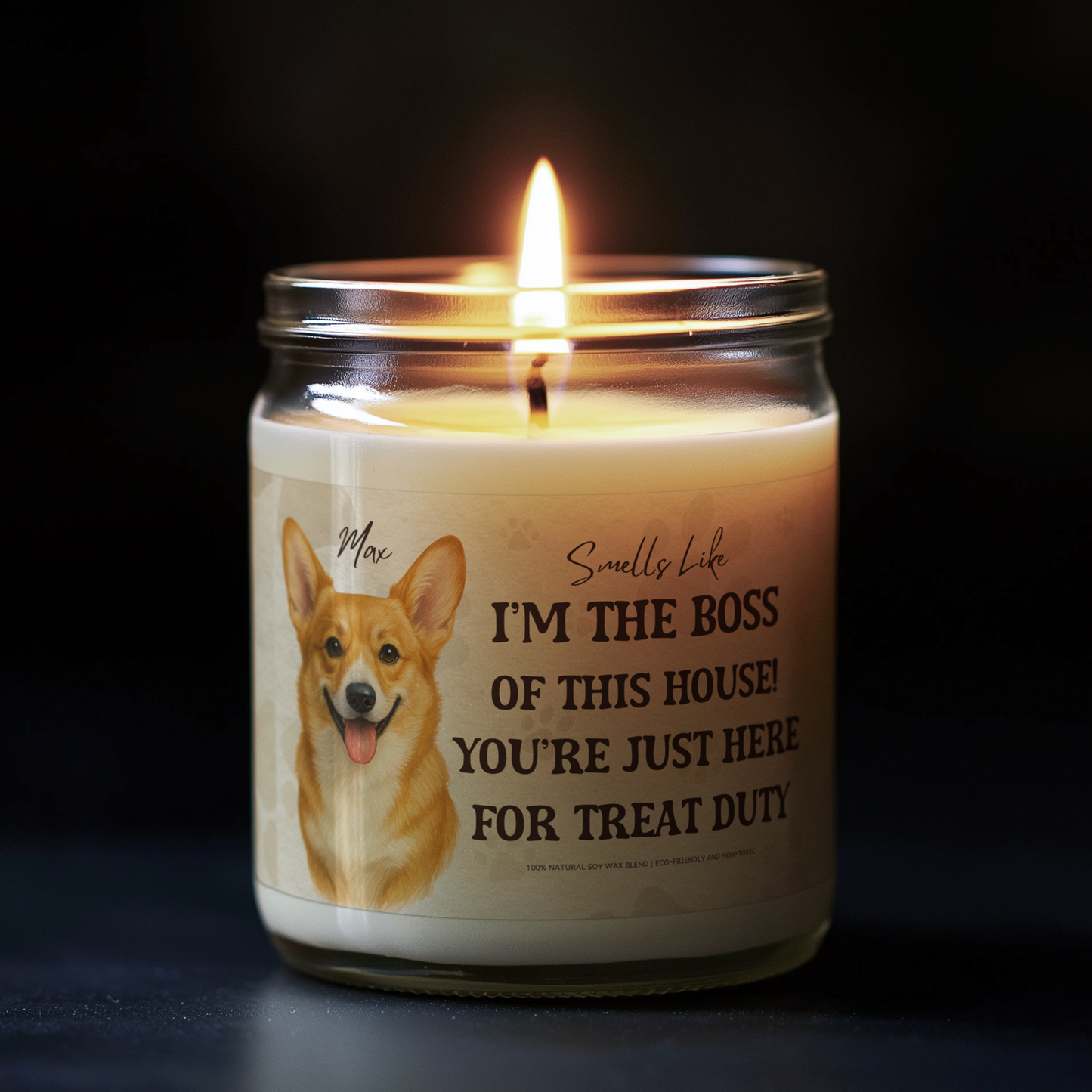 Personalized Scented Soy Candle, 9oz - Eco-Friendly Gift