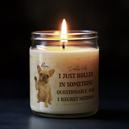 Custom Pet Candle with Funny Quote & Photo