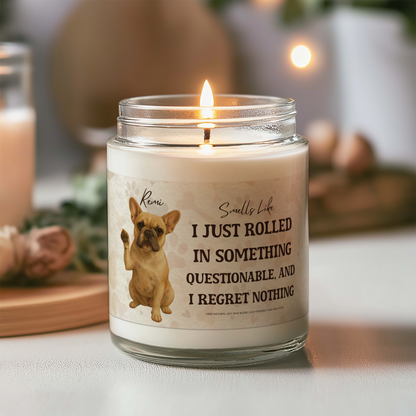 Custom Pet Candle with Funny Quote & Photo