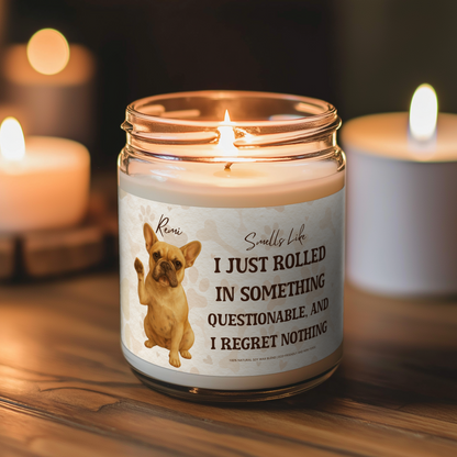 Custom Pet Candle with Funny Quote & Photo