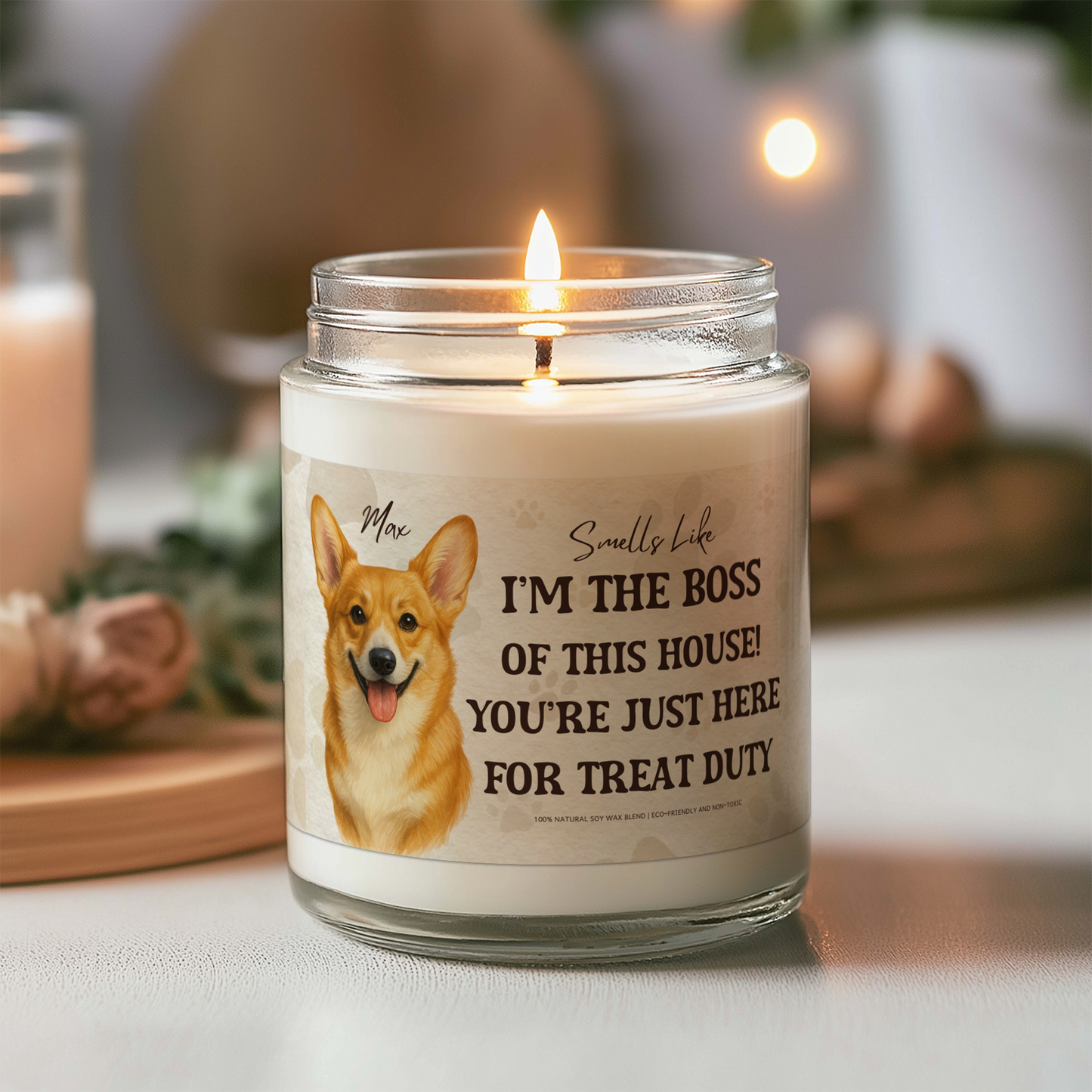 Personalized Scented Soy Candle, 9oz - Eco-Friendly Gift
