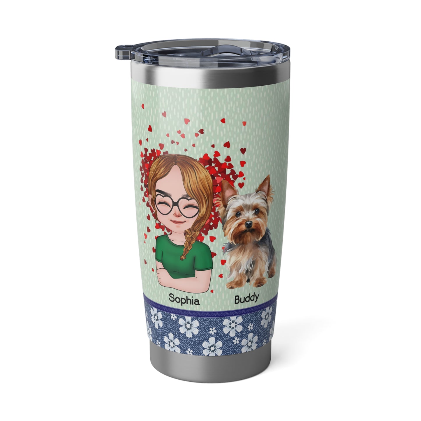 Custom "Just a Girl and Her Dog" 20oz Tumbler – Personalized Gift