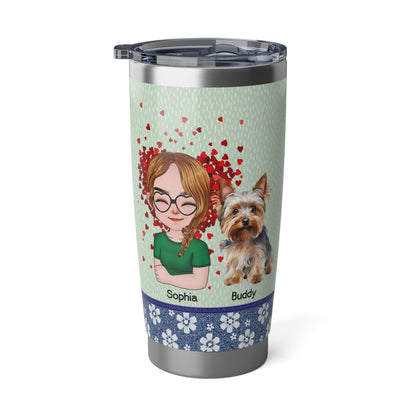 Custom "Just a Girl and Her Dog" 20oz Tumbler – Personalized Gift