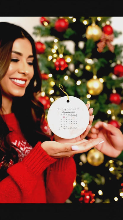 Personalized Engagement Ornament – Custom Photo & Proposal Date Keepsake – Our First Christmas Engaged Gift